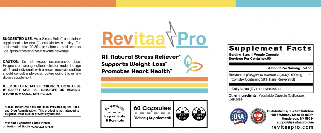 Revitaa Pro weight loss supplement Facts